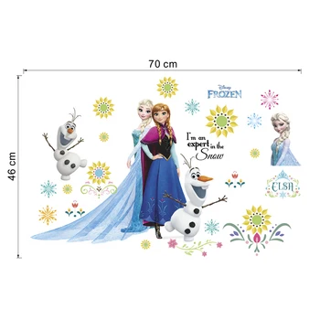 Risanke Disney Olaf Elsa Ana Princesa Stenske Nalepke Za Otroke Sobe Doma Dekor Diy Dekleta Decals Anime Zidana Zamrznjene Filmski Plakat