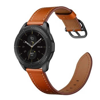 Rjava Pravega Usnja Watchband za Samsung Galaxy Watch Band moško Usnjeno Zapestnico ročno uro Smartwatch Trak Pasu.