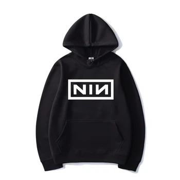 Rock Bend Je Moda Hoodies Nine Inch Nails Barva Tiskano Hooded Majica Za Šport Priložnostne Puloverju Moški Ženske Hip Hop Hoodie