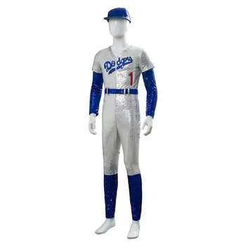 Rocketman Elton John Dodgers Cosplay Kostum Baseball Enotno Jumpsuit Skp Celoten Sklop Odraslih Fantje, Moški Pustni Kostum Za Noč Čarovnic