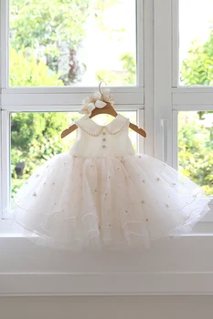 Rojstni dan Obleko za Baby Toddler Novorojenčka Rojstni Princesa Obleke Kroglice Čipke Baby Dekleta Obleko Krst Božični Kostumi