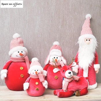 Roza Žametne Božič Elk Snežaka, Santa Claus Lutka Okras Božič Številke Igrača Počitniških Domov Stranka Dekoracijo Otrok Božično Darilo