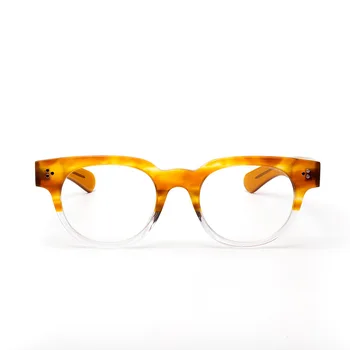 Ročno Izdelana Fashional Ovalne, Okrogle Optičnih Očal Okvir Moški Ženske Celoten Rim Acetat Kratkovidnost Recept Očala Novi Retro Očala