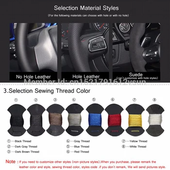 Ročno šivanje Črni Usnjeni volan kritje za Benz AMG c260gl E C e3001 c200 e260l 350