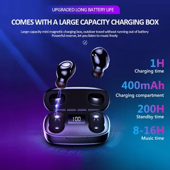 S9 TWS Bluetooth 5.0 Hi-fi Slušalke 400mAh Polnjenje Box Brezžične Slušalke Stereo Šport Nepremočljiva Čepkov Slušalke Z Mikrofonom