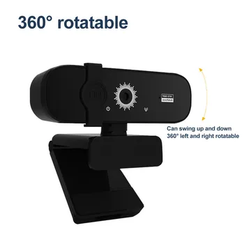 Samodejno ostrenje Webcam 5Million slikovnih Pik HD Spletna Kamera za RAČUNALNIK Prenosni Računalnik z Mikrofonom Obroč Svetlobe, web cam Svetlobe Konferenca Video