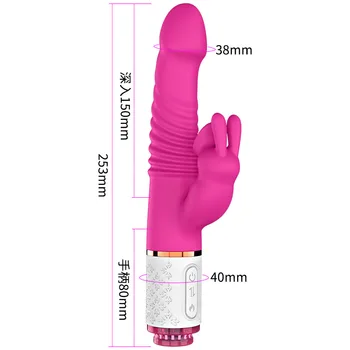 Samodejno Teleskopsko Ogrevanje Dildo, Vibrator Jezika Lizanje Klitoris Vibrator Vaginalne Bedak G spot Masaža Odrasle Sex Igrače Za Ženske