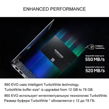 SAMSUNG 860 EVO pogonu SSD, 1TB Notranji Trdi Disk SSD HDD 250 GB 500 GB 2TB SATA 3 2.5