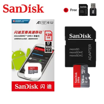 Sandisk Ultra Micro SD 128GB 32GB 64GB 256GB 16G 400GB Micro SD Kartico SD/TF Flash Kartice Pomnilniško Kartico 32 64 128 gb microSD za Telefon