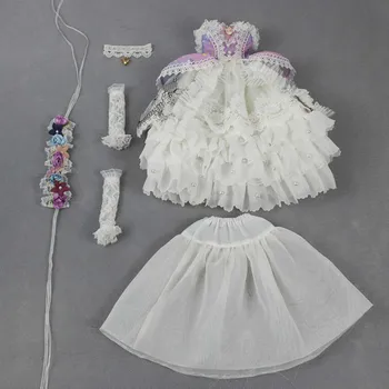 Sanje so Pravljice samo za 1/4 bjd 45 cm lutka Nove elegantne in lepe cvet princesa obleko Set oblačila Visoke Kakovosti Blyth Igrače Darila
