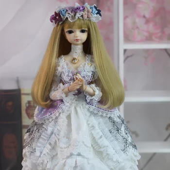Sanje so Pravljice samo za 1/4 bjd 45 cm lutka Nove elegantne in lepe cvet princesa obleko Set oblačila Visoke Kakovosti Blyth Igrače Darila