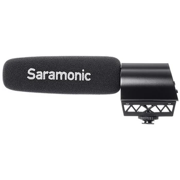 Saramonic VMIC Pro Kondenzatorja Video Mikrofon s Gumirani Shockmount, High-Pass Filter, za DSLR Fotoaparate & Kamere