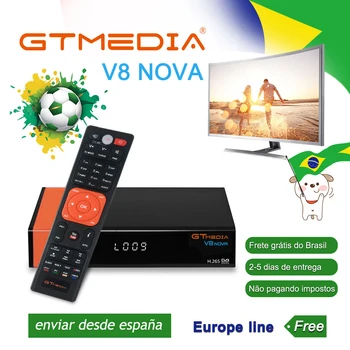 Satelitski Sprejemnik Gtmedia V8 Nova Receptor Brazilija Podporo Evropi newcam BR DVB-S2 Satelitskega Sprejemnika, Nadgradnjo Iz Freesat V7S HD