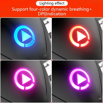 Sedem barvnih dihanje mehanske gaming miška žična optična LED računalniško miško 3200 (dpi), USB (primerna za prenosni)