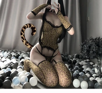 Seksi Spodnje Perilo, Cosplay Ženske Babydoll Perilo Leopard Perilo Seks Vroče Erotično Enotno Kostumi, Igra Vlog