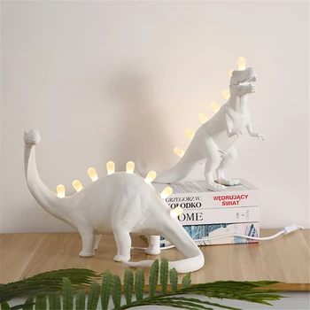 SELETTI JURASSIC Dinozaver namizne Svetilke, za Spalnico Smolo Brontosaurus T-Rex Led Namizna Svetilka Svetilka Home art Dekor Svetlobe Napeljave