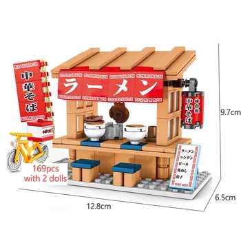 SEMBO City Shop gradniki za Otroke Juguetes Sakura Takoyaki Suši Mini Trgovina Japonski Ulica Ustvarjalca Opeke Dekle Fantje Igrače