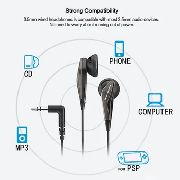 Sennheiser MX375 Original Stereo Čepkov Globok Bas Slušalke 3.5 mm Slušalke Športne Slušalke HD Ločljivost Glasbo za iPhone Androd