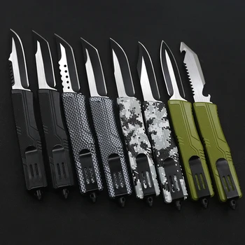 SF otf aluminija ročaj noža 8 slog rezilo kampiranje preživetja na prostem EOS lov Taktično orodje, večerja kuhinjski nož