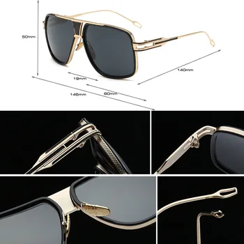 SHAUNA 11 Barve, Vintage Moških Kvadratnih sončna Očala Prevelik Moda za Ženske Gradient/Odsevni/Clear Leče Očala UV400