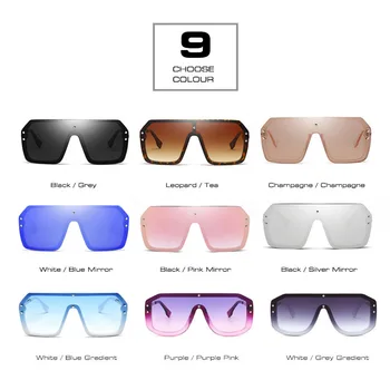 SHAUNA Ravno Top Oversize Enem Kosu sončna Očala Goggle Ženske Modni Roza Zrcalne Prevleke Odtenki UV400