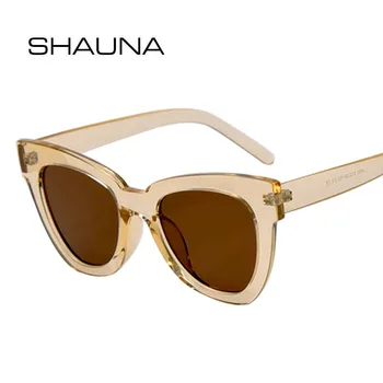 SHAUNA Retro Ženske Mačka Oči, sončna Očala blagovne Znamke Oblikovalec Prostem Odtenki UV400