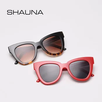 SHAUNA Retro Ženske Mačka Oči, sončna Očala blagovne Znamke Oblikovalec Prostem Odtenki UV400