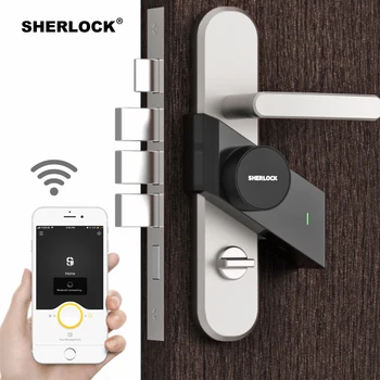 Sherlock S2 Smart Zaklepanje Vrat Doma Brez Ključa Za Zaklepanje Prstni Odtis + Geslo Delo Za Elektronsko Zaklepanje Vrat Mobilno Aplikacijo Bluetooth Nadzor