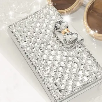 Shockproof Luksuzni Sijaj Diamond Sponke Flip Usnjena Denarnica Ohišje Za Samsung Galaxy A8 A7 A6 A5 A3 J4 J5 J6 Plus Kritje Kartico Coque