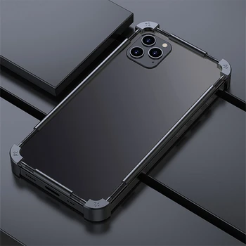 Shockproof Primeru Telefon za iPhone mini 12 11 pro x xs max xr 7 8 plus SE 2020 Aluminij metal odbijača Polni zaščitni Pokrov coque