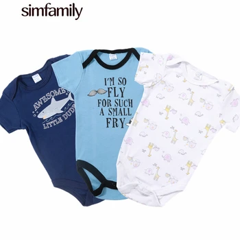 [simfamily]3pcs Bombaž Novorojenčka igralne obleke 0-12M Baby Girl Obleke Jumpsuit Baby Boy, Girl Obleke Obleke Roupa de bebe