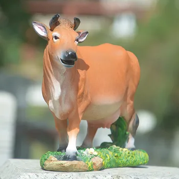 Simulacija goveda okraski živalske skulpture smolo obrti