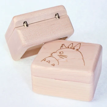 Sinzyo Ročno izdelane Lesene Tonari No Totoro Music Box Lesa Izrezljane Mehanizem Glasbeno Polje Darilo Za Božič, Valentinovo, Rojstni dan