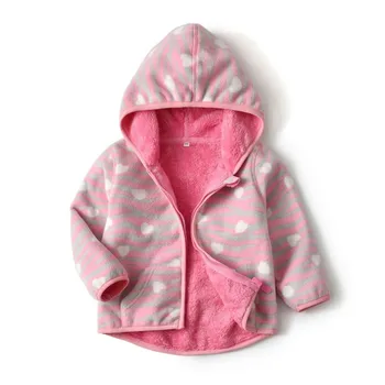 Skoki Metrov Nove Zimske Jeseni Runo Kapuco za Dekleta, Obleka Zadrgo Baby Vroče Oblačila Moda Otroci Outwears