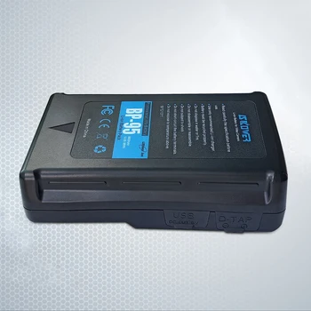 SKOWER V mount baterije (BP-95 14.8 V/6600mAh) V-mount Proti-lock Lion Baterija Za Video Kamere Z USB Vrata + D-Tapnite Polnilnik