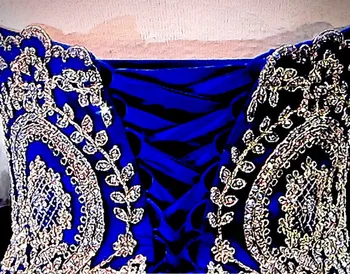 Skromno Kraljevsko Modra Zlata Čipke Poceni Quinceanera Obleke Žogo Obleke Plus Velikost Prom Oblačenja 2017 Vestidos de Kutin Anos Diplomi