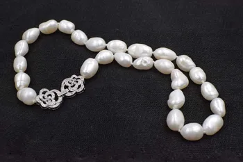 Sladkovodne pearl beli barok 10-11 mm ogrlica 18 inch debelo biseri narave