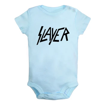 Slayer Ameriški Znanih Hitrost Trak Design Newborn Baby Fantje, Dekleta Obleke Jumpsuit Tiskanje Dojenčka Obleka, Obleke Bombaž Določa