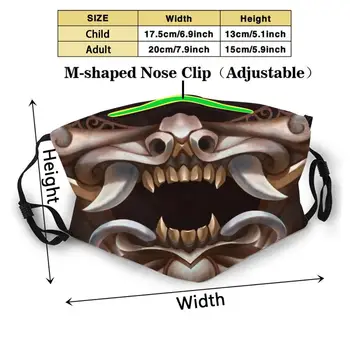 Slonokoščena Oni Večkratno Uporabo Usta Masko Stroj Filter Proti Prahu Maske Oni Svetlobe Zlata Maska Zob Nadnaravno Demon Masko Pošast
