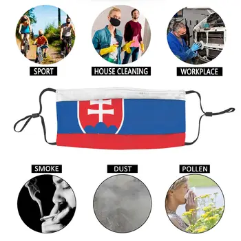 Slovaška Zastava Odraslih Non-Enkratno Usta Masko Proti Meglica, Prah Zaščitni Pokrov Respirator