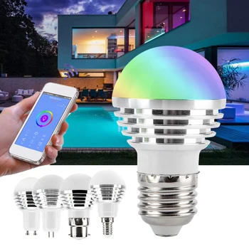 Smart Wifi LED žarnice led luči E27 6W/26/14B22 Inteligentni Nadzor Združljivost forAlexa/googlova Domača stran 16 Milijonov Barv, lučka