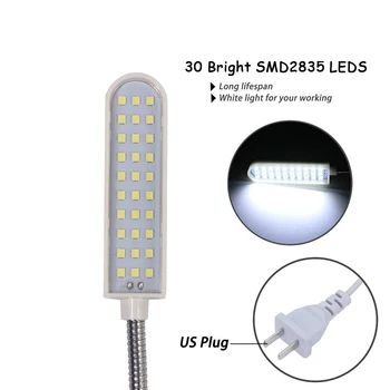 SMD2835 30 LED Šivalni Stroj Lučka Večnamensko Fleksibilno Delo Svetilko Z Magneti Industrijske Luči, za Stružnice,Vrtalni Stiskalnice
