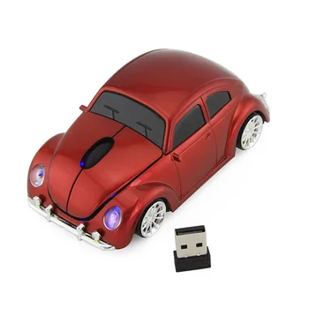 Smešno Avto Oblika Ergonomska Brezžična Miška s Sprejemnikom Za Prenosni RAČUNALNIK Gaming miška Mini Avto igra miš miš 2.4 GHz
