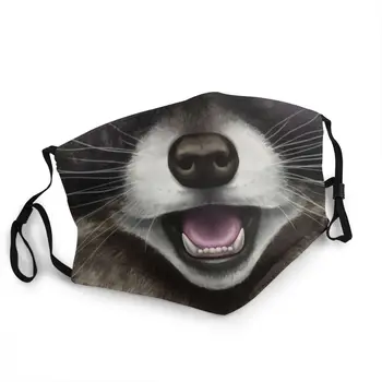 Smešno Živali, Rakun Večkratno Uporabo Masko Moški Ženske Smeti Panda Racoon Proti Prahu Zaščitni Pokrov Respirator Usta Žarilna