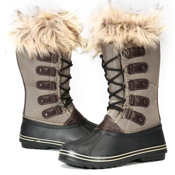 Sneg Škornji Ženske 2020 Pozimi krzno Visoko plišastih Toplo čevlji Plus velikost 35 do velikih 42 enostavno nositi dekle, belo zip čevlji ženski vroče čevlji