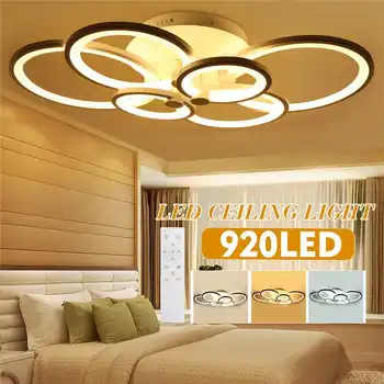 Sodobna 920 LED Stropne luči LED Stropni lestenec 6heads RC Zatemniti za dnevno sobo, spalnica lestenec razsvetljavo AC110-220V