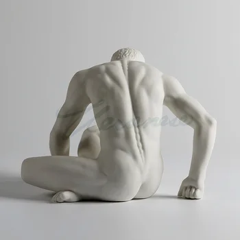 Sodobno keramično lik kiparstvo golih art človek kip povzetek mislec figur gay angel mladoletnike ornament obrti
