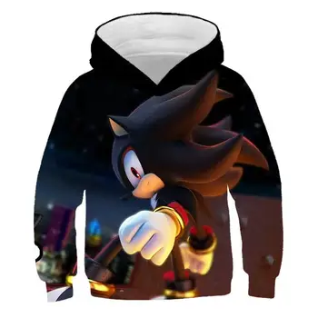 Sonic Hedgehog Vrhovi Otrok Hoodies Za Fantje Plašč Dekleta Hooded Majica Ulične Dolgimi Rokavi, Puloverji Rojstni dan Darila