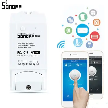 Sonoff TH 10A/16A wifi Smart Stikalo Krmilnika s senzorjem Temperature In Nepremočljiva Vlažnost Spremljanje Pametni Dom
