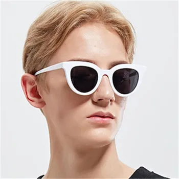 Sončna očala ženske 2018 Za Mačje Oči Lunettes De Soleil Način Luxe Marque Oblikovalec Lady Femme Točk Miroir Quai Slog UV400